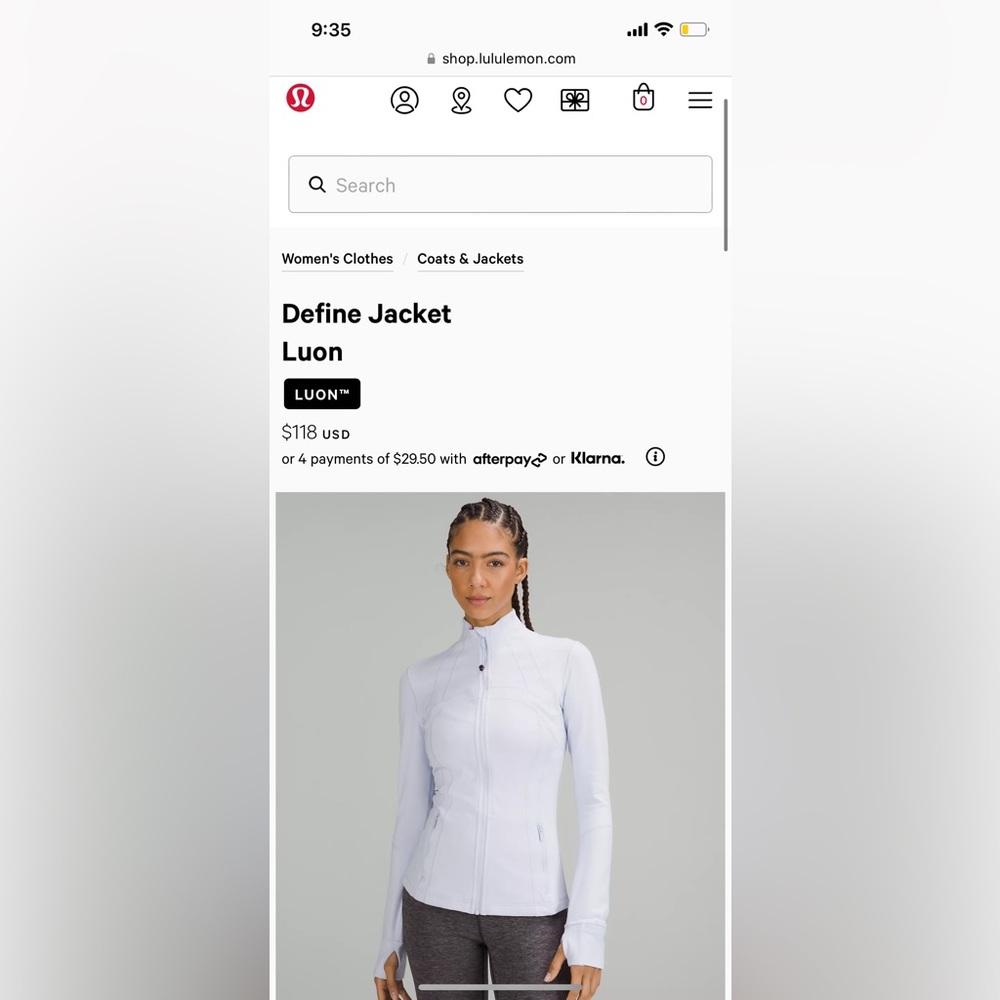 Lululemon define jacket- in great condition!